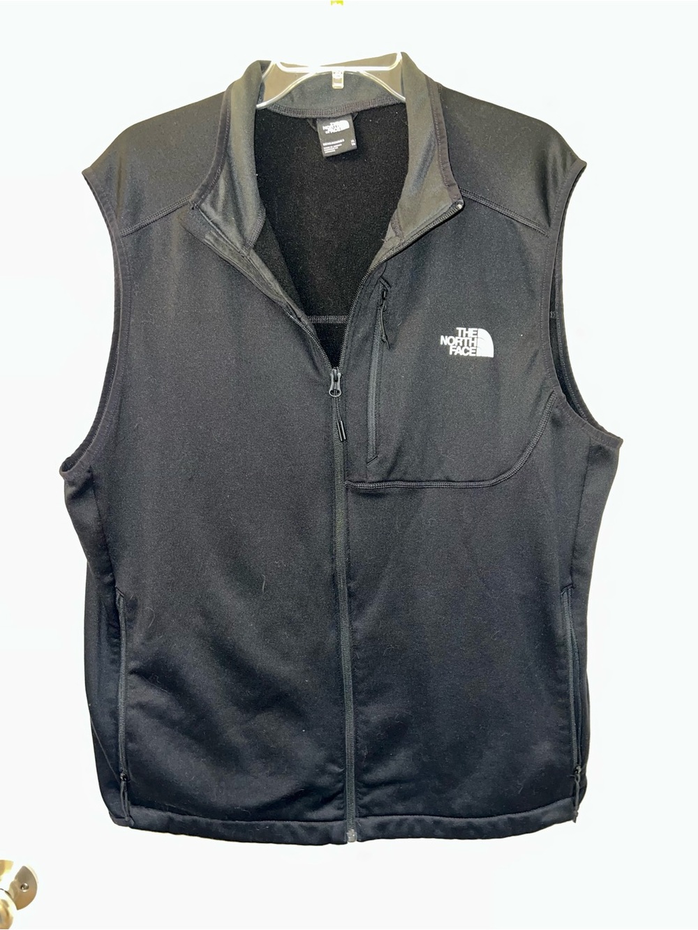 The North Face Black Men's Fleece Vest with Zip Pockets